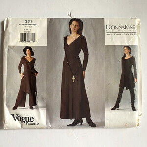 Vintage Y2K Donna Karan New York Vogue Sewing Pattern Dress, Pants 8-10-12 UNCUT
